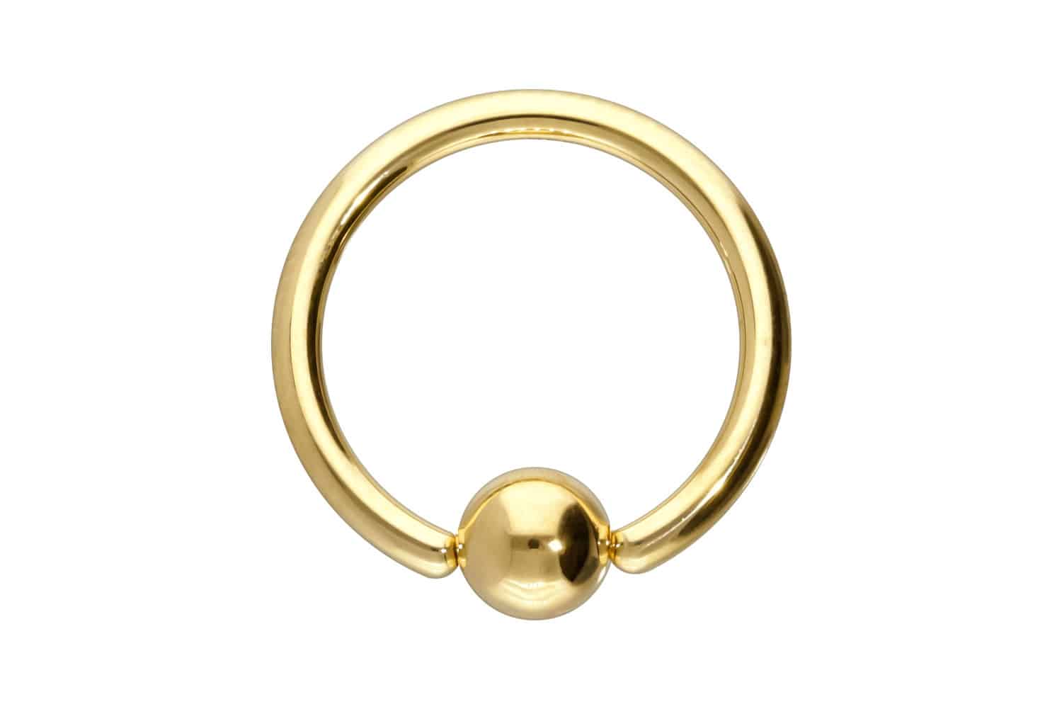 14/18 Karat Gold Klemmkugelring
